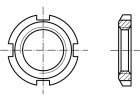 DIN 981 KM matice válcová se zářezy po obvodě, s jemným závitem DIN981