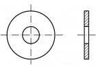 DIN 440R pro dřevěné konstrukce velkoplošná podložka , forma R (kruhový otvor) DIN440