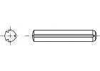 DIN 1473 Kolík válcový rýhovaný po celé délce DIN1473