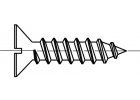 DIN 7972C šroub do plechu zápustná hlava rovná drážka DIN7972C