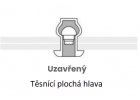 Uzavřený plochá hlava - těsnící