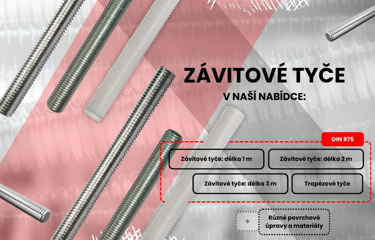 Závitové tyče, co máme v nabídce - infografika