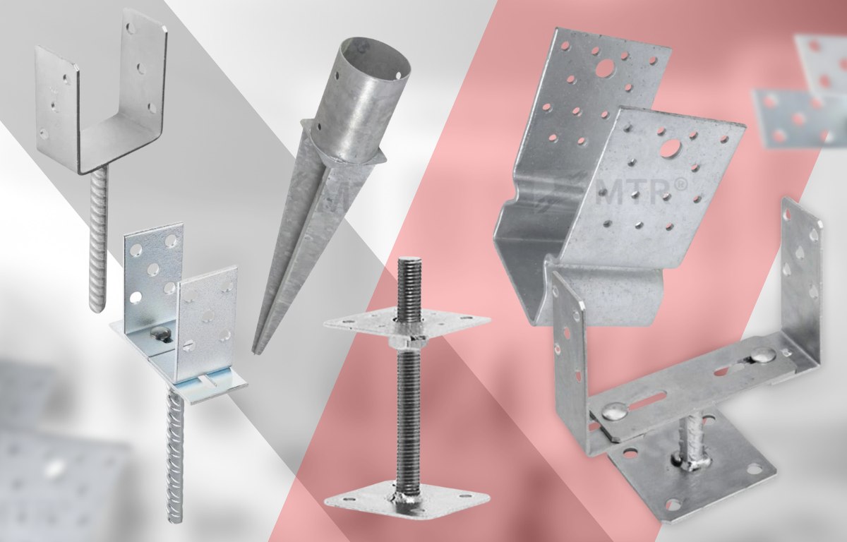 Druhy patek na sloupky a pergoly - infografika