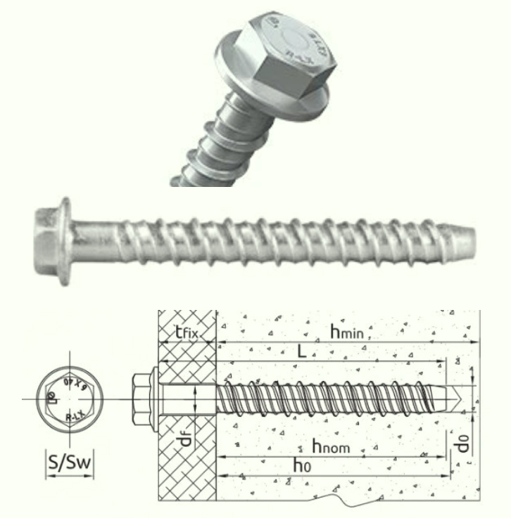 Šroubovací kotva do betonu