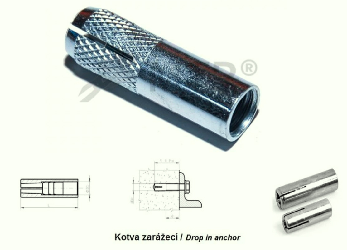 Natloukací kotva do betonu