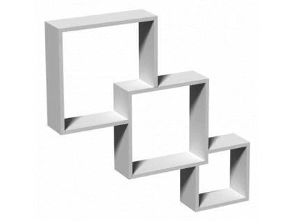 FIS 1 Sada polic BÍLA (Čtvercový modul) - (1/bal)