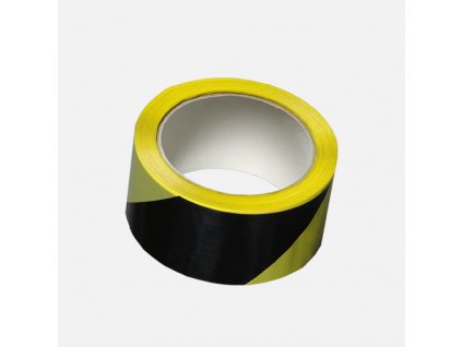 Lepicí páska výstražná, 50 mm x 66 m, černo žlutá