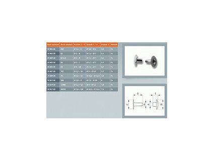 Nýt dutý 75 3,5x13 Ni 1000ks