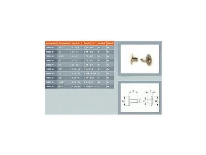Nýt dutý 20Z 2,5x6 Ms 1000ks