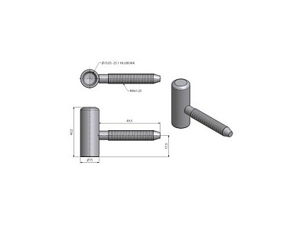 Závěs dveřní 80/10 VD M8 PMs 96188A20