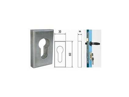 Kovový kryt vložky  30x60x10  2305010 "AKČNÍ CENA BEZ SLEVY"