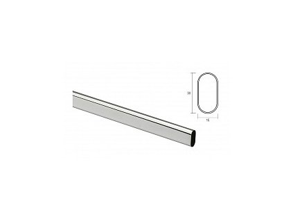 Šatní tyč CR 2m 30x15x0,7 oválná