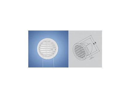 Mřížka VM 110 U uzaviratelná bílá