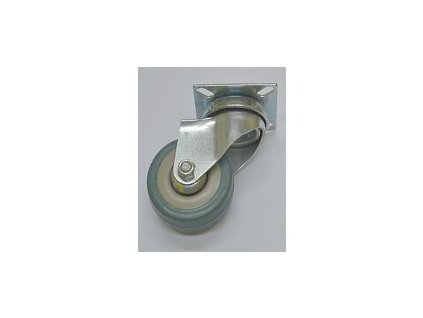Kolečko 65x19 otočné/plotna šedá guma 35 kg