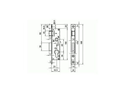 Titan 822/40/9 rozteč 60mm střelka ''L''