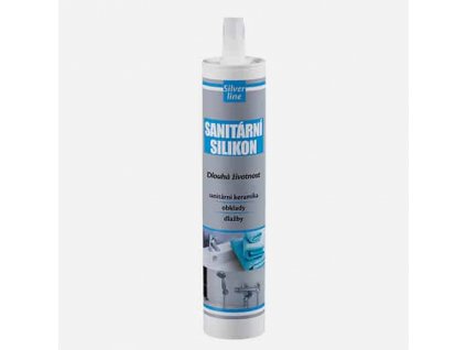 Sanitární silikon Silver line, kartuše 310 ml, bílý