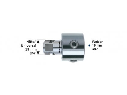 Adaptér Nitto+Universal/Weldon 19 pr. 6,34mm