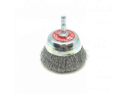 Hrncový kartáč kadeřavý T60 HEX 1/4" ocel 65 mm