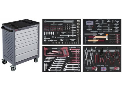 AKCE KW: Dílenský vozík B117 7 zásuvek + nářadí 4 moduly 339ks COMPLETO EVA Basic Line GERMANY