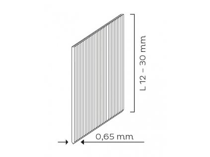 Hebíky bez hlavičky pin průměr 0,65 mm ( BeA S 700 ) pro Hřebíkovačka 3716 (12100582)