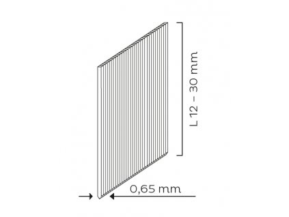 Hebíky bez hlavičky pin průměr 0,65 mm ( BeA S 700 ) pro Hřebíkovačka 3485 (12100581)