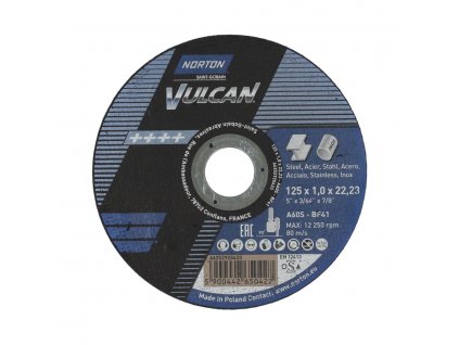 Ultra tenké řezání Kotouč pro kov, inox 125x1x22.23mm pro Úhlová bruska Norton VULCAN