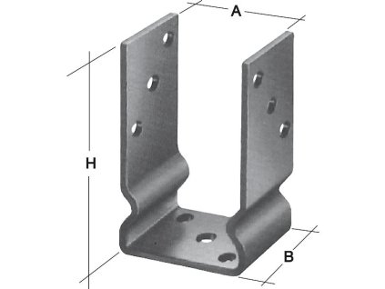 Patka sloupku ve tvaru U žárově zinkovaná