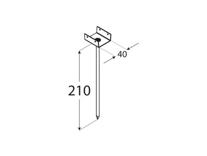 PD 210/40 T podpěrka střešních latí 40x55x210x1,5 mm