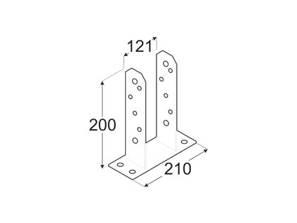 PST 120 (121*200*5) Patka sloupku 120 typu "TT"