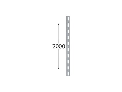 WLD 2000s nosná konzolová lišta dvojitá 2000 mm šedá