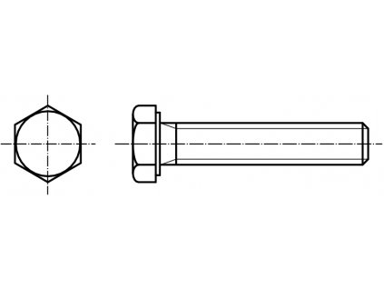 DIN 961 šroub šestihranná hlava 10.9 pozink jemné stoupání celý závit