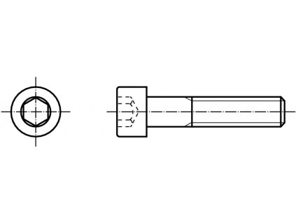 DIN 912 INBUS (IMBUS) šroub válcová hlava vnitřní šestihran 8.8 pozink M16