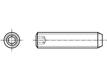 DIN 913 šroub stavěcí vnitřní šestihran plochý konec pozink