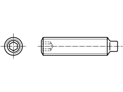 DIN 915 šroub stavěcí vnitřní šestihran s čípkem nerez A2