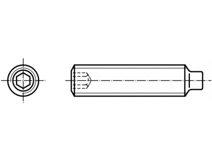 DIN 915 šroub stavěcí vnitřní šestihran s čípkem nerez A4