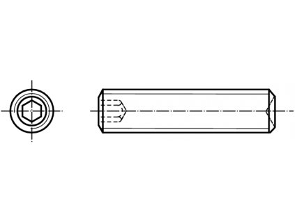 DIN 916 šroub stavěcí vnitřní šestihran s kuželovým důlkem pozink