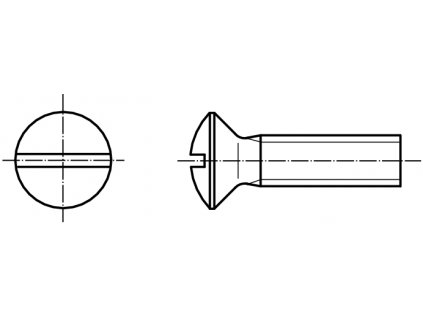 DIN 964 šroub se zápustnou čočkovou hlavou a průběžnou drážkou pozink