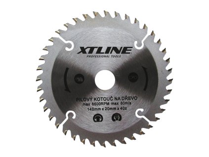 XTLINE Kotouč pilový s SK plátky - trapéz | 140x1,4x20 mm, 40 zubů