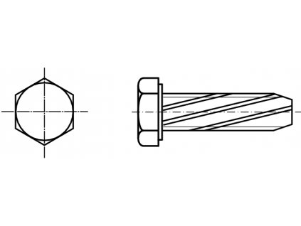 DIN 7513A šroub zavitořezný se šestihrannou hlavou pozink