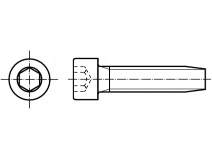DIN 7500E šroub závitotvorný s válcovou hlavou a vnitřní šestihran pozink