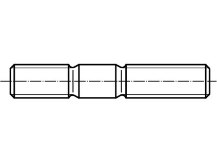 DIN 835 šroub závrtný do slitin hliníku 5.8 černý