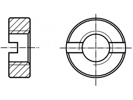 DIN 546 matice kruhová s drážkou černá