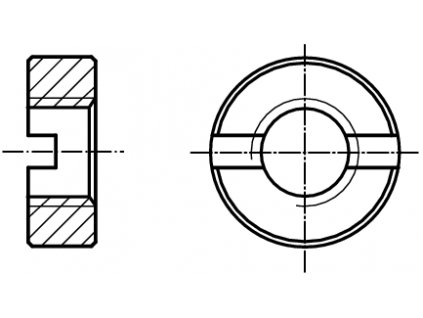DIN 546 matice kruhová s drážkou nerez A2