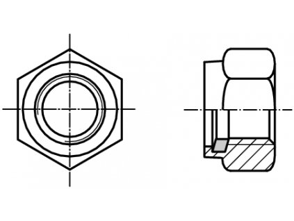 DIN 982 matice samojistná vysoká s nylonem 10.9 pozink jemný závit
