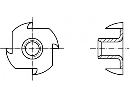 Matice narážecí bez zubů černá