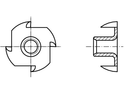 Matice narážecí bez zubů pozink