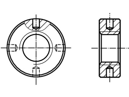 DIN 1816 matice válcová s dírami po obvodě, s jemným závitem černá