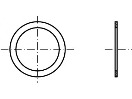 DIN 7603A podložka těsnící tl. 1,50mm měď CU