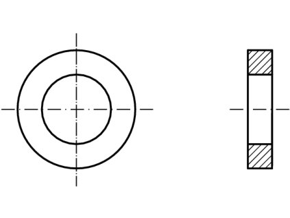 DIN 7989A podložka pro ocelové konstrukce lisovaná, forma A černá