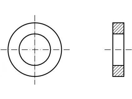 DIN 7989A podložka pro ocelové konstrukce lisovaná, forma A žárový pozink